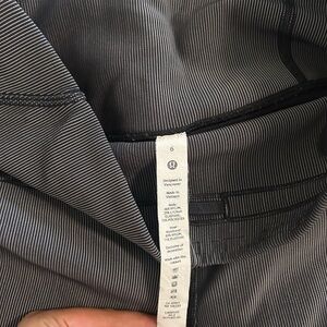 lululemon athletica Black and White Striped Leggings